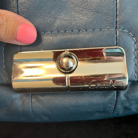 Coach teal purse - Picture 4 of 5